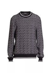 Balmain Monogram Merino-Knit Crewneck Sweater