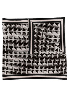 Balmain monogram-motif merino scarf