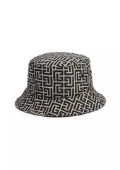 Balmain Monogram Nylon Reversible Bucket Hat