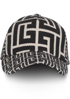 Balmain monogram-pattern baseball cap