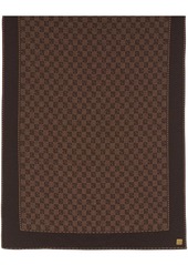 Balmain monogram-pattern fine-knit scarf