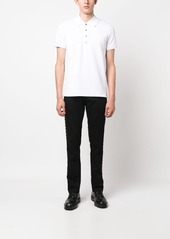 Balmain monogram-pattern piqué polo shirt