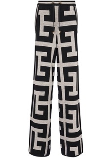 Balmain monogram pattern track trousers