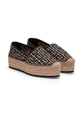 Balmain monogram platform espadrilles