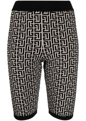 Balmain monogram-print knitted shorts