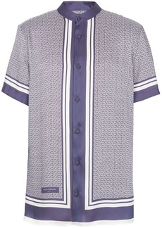 Balmain monogram-print short-sleeve shirt