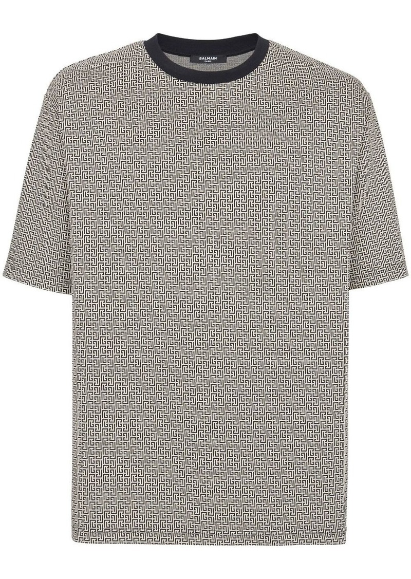 Balmain monogram-print T-shirt