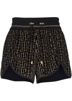 Balmain monogram running shorts