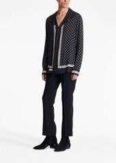 Balmain monogram-scarf long-sleeve shirt