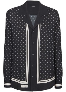 Balmain monogram-scarf long-sleeve shirt