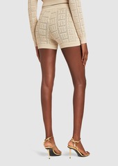 Balmain Monogram Viscose Knit Shorts