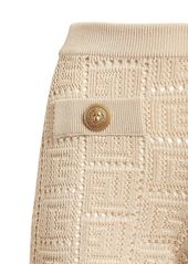 Balmain Monogram Viscose Knit Shorts