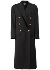 Balmain Oversize Wool Grain De Poudre Coat