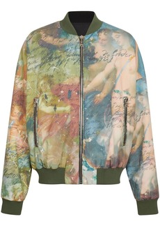 Balmain painting-print reversible bomber jacket