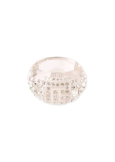 Balmain Pb Crystal& Plexi Thick Ring