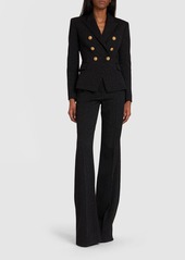 Balmain Pinstriped Wool Lurex Blazer