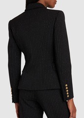 Balmain Pinstriped Wool Lurex Blazer