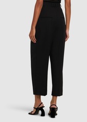 Balmain Pleated Grain De Poudre Wide Pants