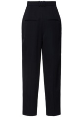 Balmain Pleated Grain De Poudre Wide Pants