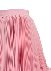 Balmain Pleated Light Crepe Mini Skirt