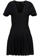 Balmain Pleated Mesh mini dress