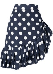 Balmain polka-dot asymmetric skirt