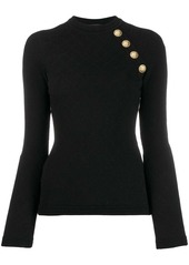 Balmain quilted effect knitted top