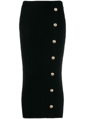 Balmain quilted fitted midi skirt