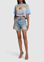 Balmain Raw Cut Denim Shorts