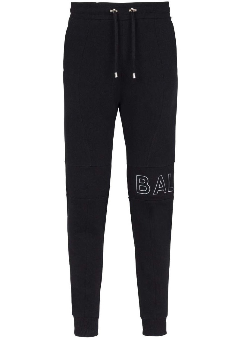 Balmain reflective-detail drawstring track pants