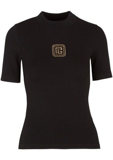 Balmain Retro logo-embroidered T-shirt