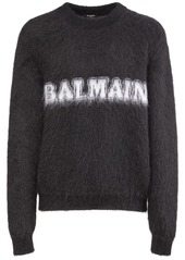 Balmain Retro Logo Mohair Blend Sweater