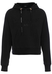 Balmain rhinestone cotton hoodie