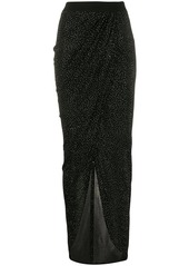 Balmain rhinestone embellished asymmetric skirt