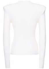 Balmain Rib Knit Viscose Sweater