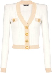 Balmain ribbed-knit cropped cardigan