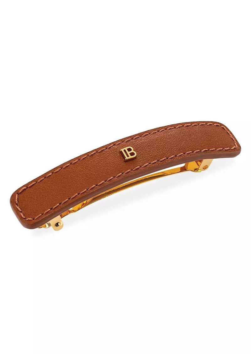 Balmain Riviera Large Leather Barrette