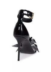 Balmain Ruby Flower Patent Leather Sandals