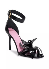 Balmain Ruby Flower Patent Leather Sandals