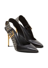 Balmain Ruby monogram slingback pumps