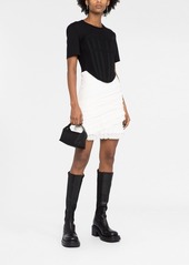 Balmain ruffled-trim gathered miniskirt