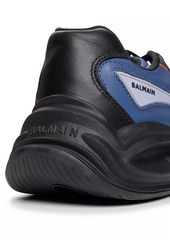 Balmain Run Row Leather Sneakers