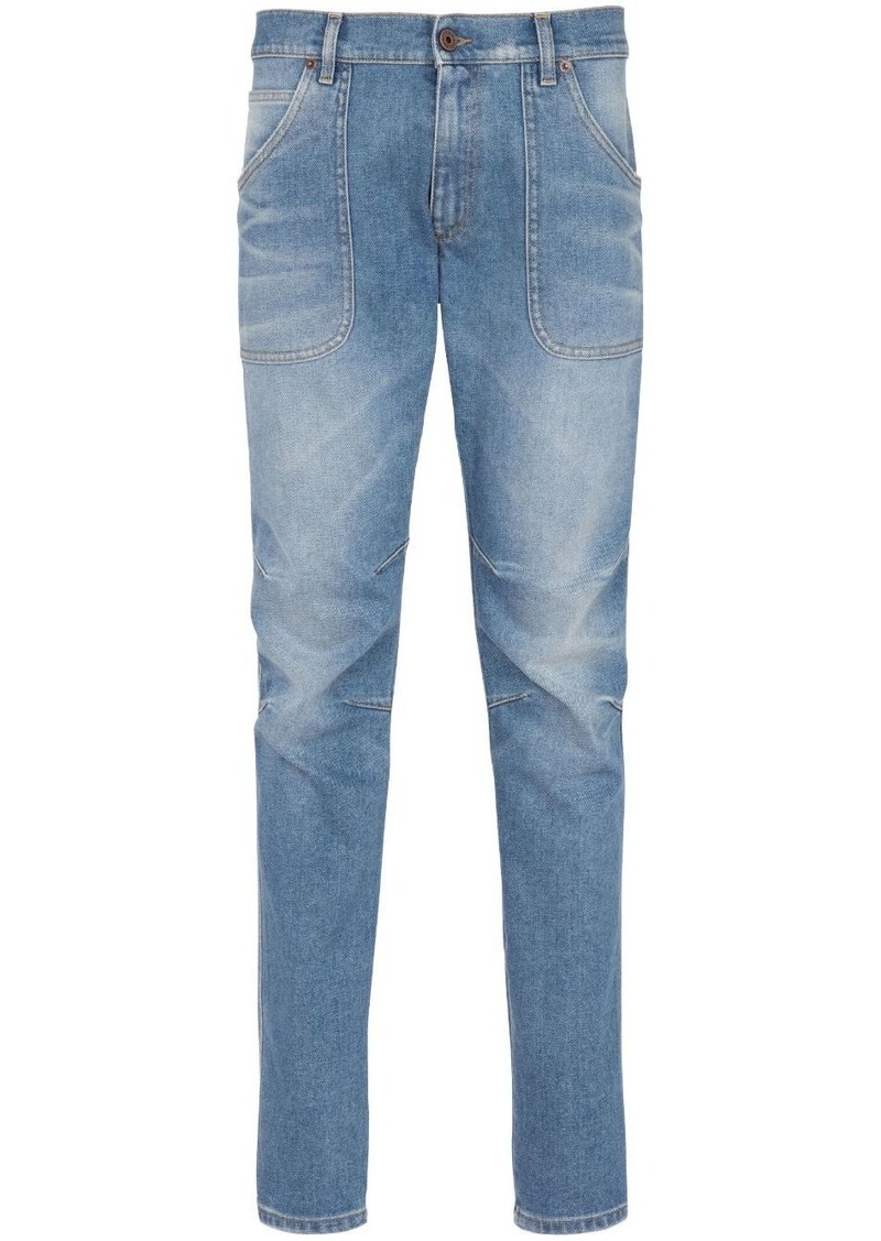 Balmain seam-detail slim-fit jeans