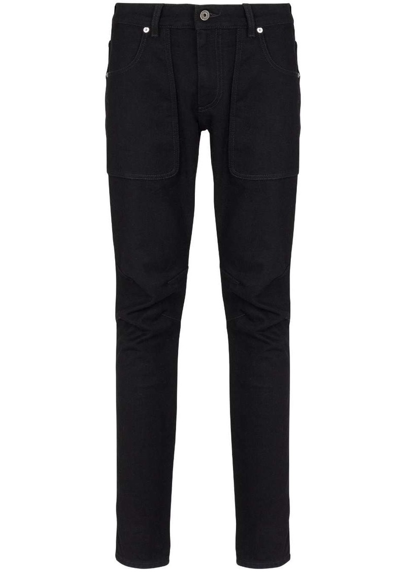 Balmain seam-detail slim-fit jeans