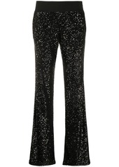 Balmain sequin-embellished flared trousers