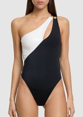 Balmain Sequined One Shoulder One Piece Swimsuit
