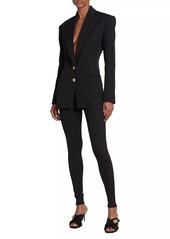 Balmain Side Button Jersey Leggings