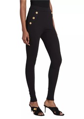 Balmain Side Button Jersey Leggings