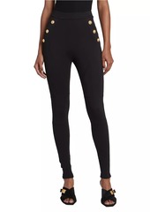 Balmain Side Button Jersey Leggings