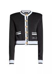 Balmain Signature Logo Knit Cardigan